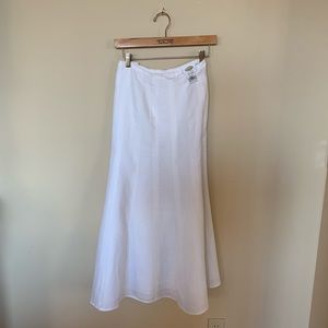 NEW 100% White Linen Talbots Skirt